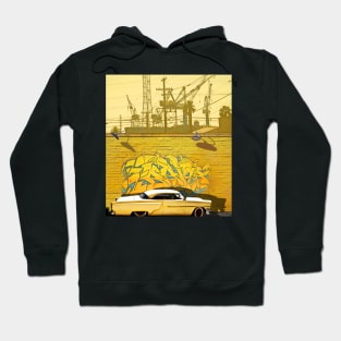 HOT ROD WITH GRAFFITTI STREET ART Hoodie